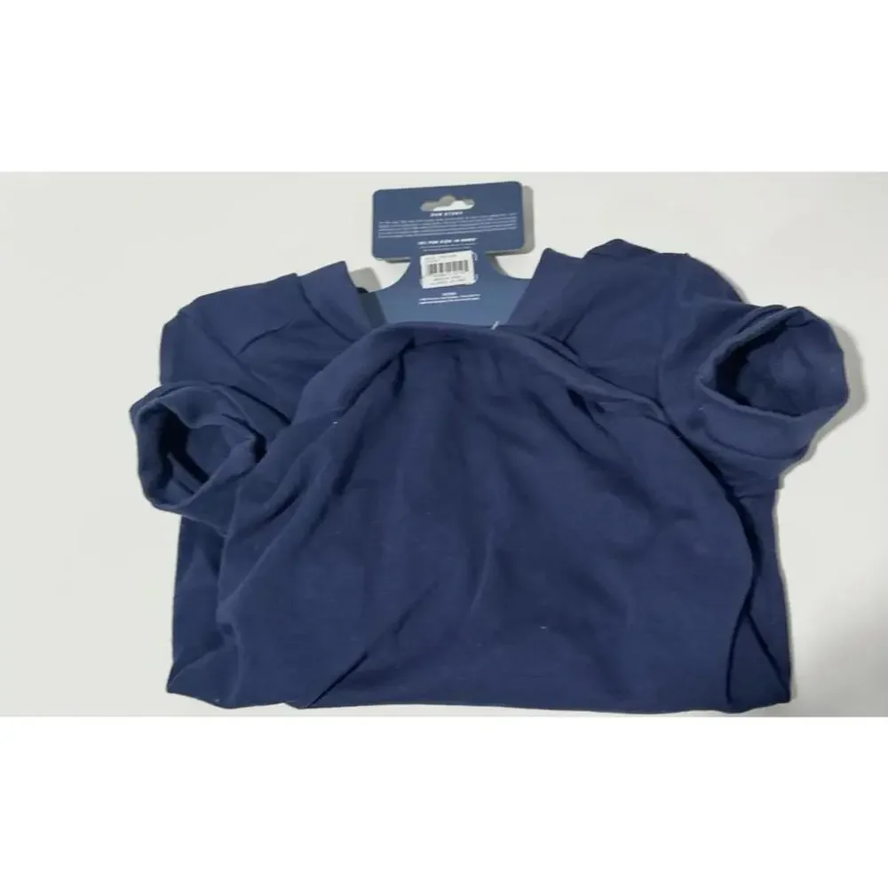 Life is Good Dog Tee T-Shirt Dark Blue with White Trees Size Large